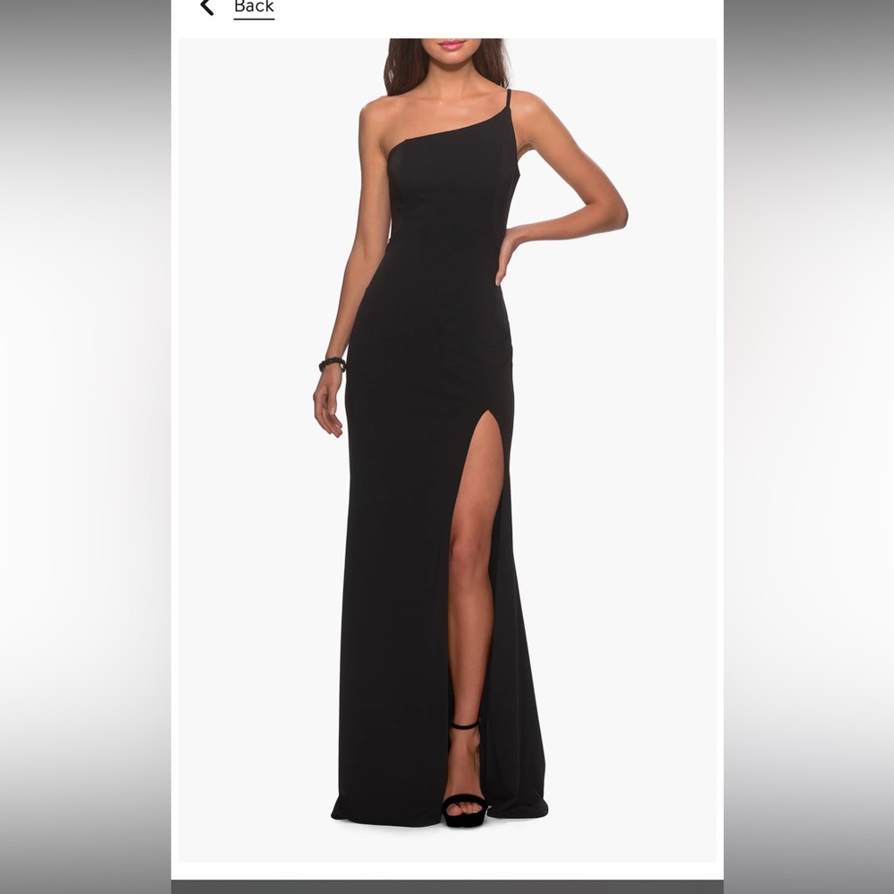 La Femme One-Shoulder Jersey Gown